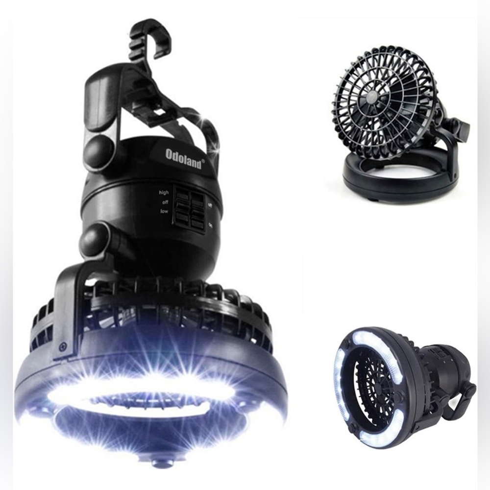 NWT Portable LED Camping Lantern with Ceiling Fan